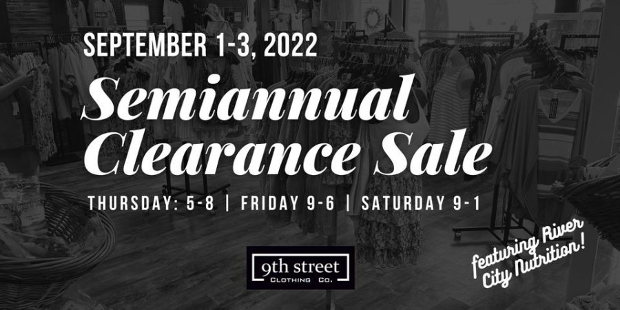 9th Street Clothing Co Semiannual Clearance Sale