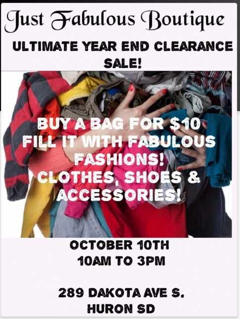 Just Fabulous Boutique Year End Clearance Sale